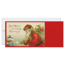 Santa Claus Christmas Vintage Style rack cards by Vintagedreams Santa Claus Christmas Vintage Style rack cards