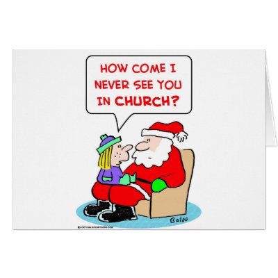 santa claus church cards by rexfmay