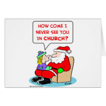 santa claus church cards