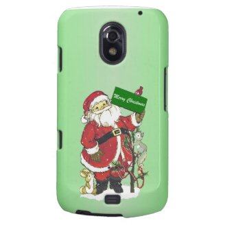 Santa Claus Cute Animals Merry Christmas Samsung Galaxy Nexus Covers