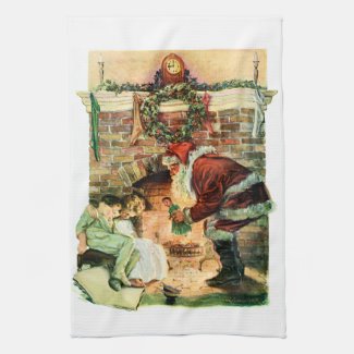 Santa Claus Delivering Presents