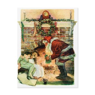 Santa Claus Delivering Presents