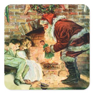 Santa Claus Delivering Presents