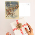 Santa Claus Delivering Toys on Christmas Eve postcard