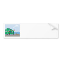 Santa Claus Double Decker Bus Bumper Stickers