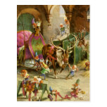 Santa Claus' Elves In HIs North Pole Workshop Post Card