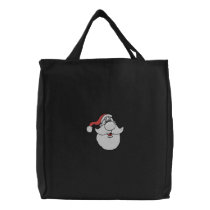 Santa Claus Face tote embroidered bags by silly_strings Santa Claus Face tote embroidered bags