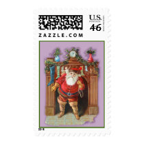 Santa Claus Fireplace postage by Kat_Kapers Santa Claus Fireplace postage