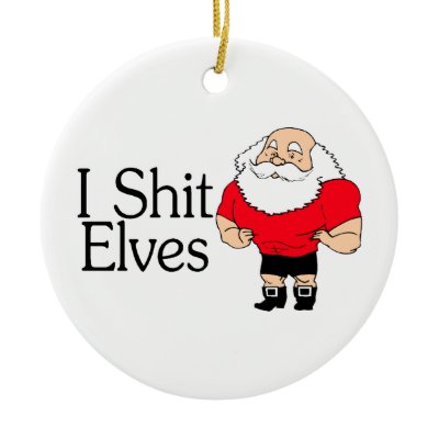 Santa Claus Funny Christmas Ornament