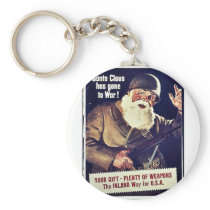 Santa Claus Has Gone To War Key Chain