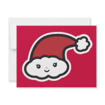 Santa Claus Hat Cute Kawaii style invitations