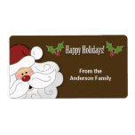 Santa Claus Holiday Baking / Cookie Sticker Custom Shipping Labels