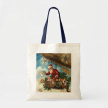 Santa Claus in Airship Canvas Bag
