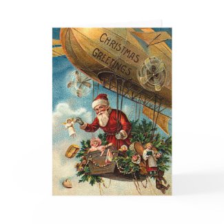 Santa Claus in Airship