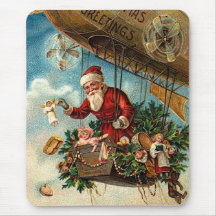 Santa Claus in Airship Mouse Pad