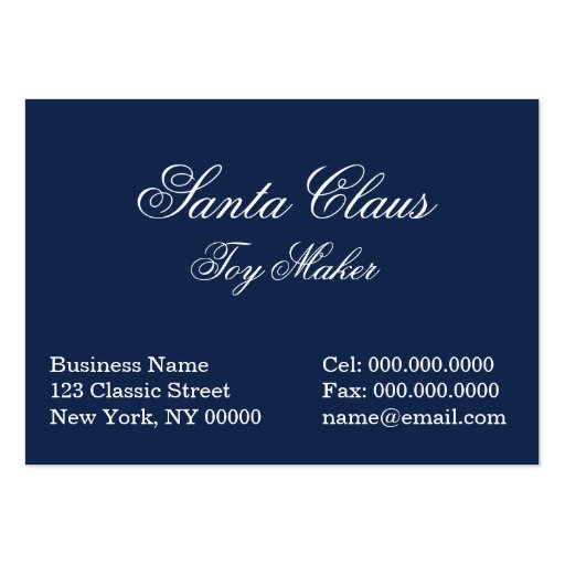 Santa Claus is Comming to Town Business Card Template (back side)