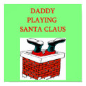 santa claus is daddy christmas joke posters