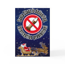 Santa Claus is delivering cards