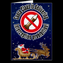 Santa Claus is delivering cards
