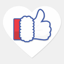 Santa Claus like icon Heart Stickers