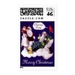 SANTA CLAUS ,LITTLE ANGEL & MERLIN Christmas Party Stamp