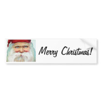 Santa Claus Merry Christmas Bumper Stickers