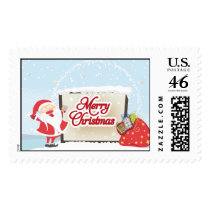 Christmas postage stamp Santa Claus Merry Christmas postage stamp