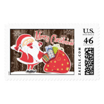 Santa Claus Postage Santa Claus and his sack Postage USPS stamps