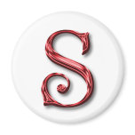 Santa Claus Monogram Initial Holidays Christmas magnets