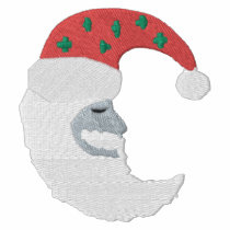 Santa Claus Moon Embroidery Pattern embroidered shirts