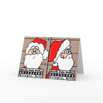 Santa Claus Mug Shot Christmas Card