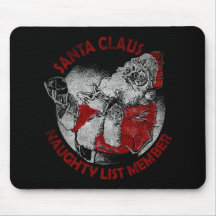 Santa Claus Naughty List Member Mouse Pads