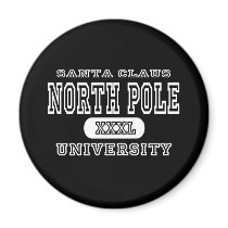 Santa Claus North Pole University Dark magnets by universityshirts Santa Claus North Pole University Dark magnets