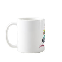 Santa Claus on Bicycle -custom txt- Mugs