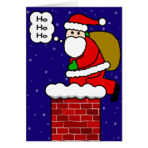 Santa Claus on Chimney cards