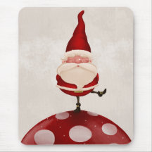Santa Claus on fungus Mousepads