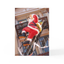 Santa Claus on the Fire Escape cards
