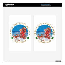 Santa Claus on the Night Before Christmas Kindle Fire Decals