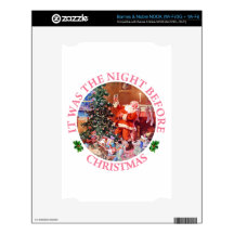 Santa Claus On The Night Before Christmas NOOK Decal