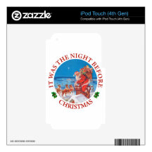 Santa Claus On the Night Before CHristmas iPod Touch 4G Skins
