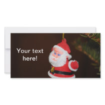 Santa Claus ornament Custom Photo Card