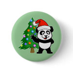 This cute Christmas design has our darling panda bear dressed up in a Santa hat! Panda is ready for the holidays with his big smile and cute Christmas tree!