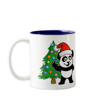 Santa Claus Panda Coffee Mugs
