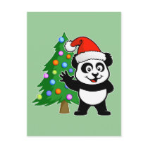 Santa Claus Panda Post Card