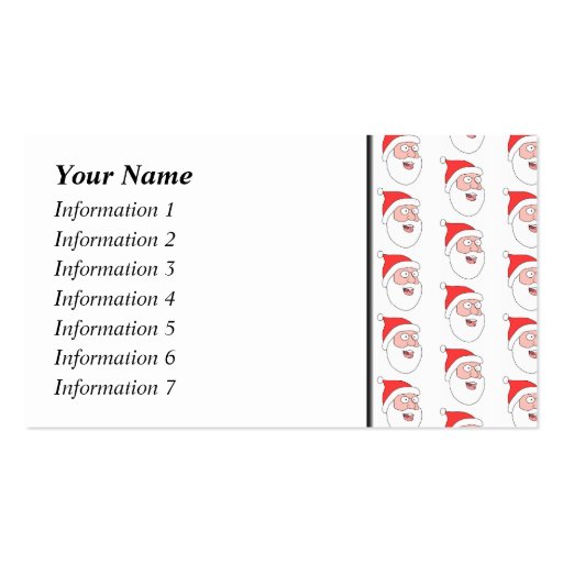 Santa Claus Pattern. Business Card (front side)