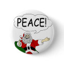 Santa Claus Peace Button