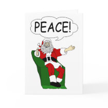 Santa Claus: Peace Greeting Card cards