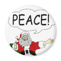 Santa Claus: Peace! magnets
