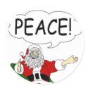 Santa Claus: Peace! stickers