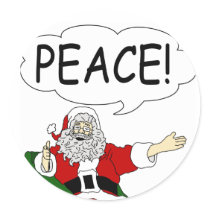 Santa Claus: Peace! stickers